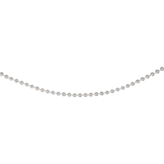 Northlight Unlit Shiny Clear Iridescent Beaded Artificial Christmas Garland - Clear